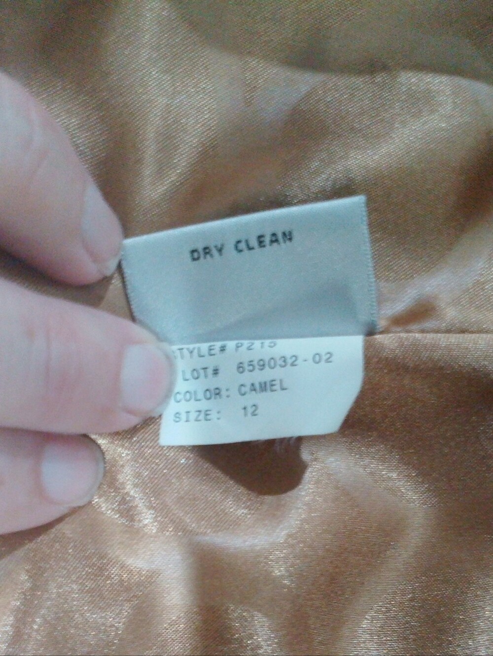 Preston & York Camel Mid-Length Wool Blend Overcoat Jacket Size 12 - Picture 8 of 8
